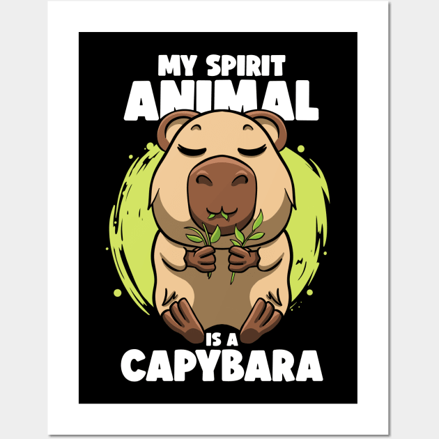 Don't Worry be Capy Funny Capybara Face Zoo Rodent Capybaras Wall Art by MerchBeastStudio